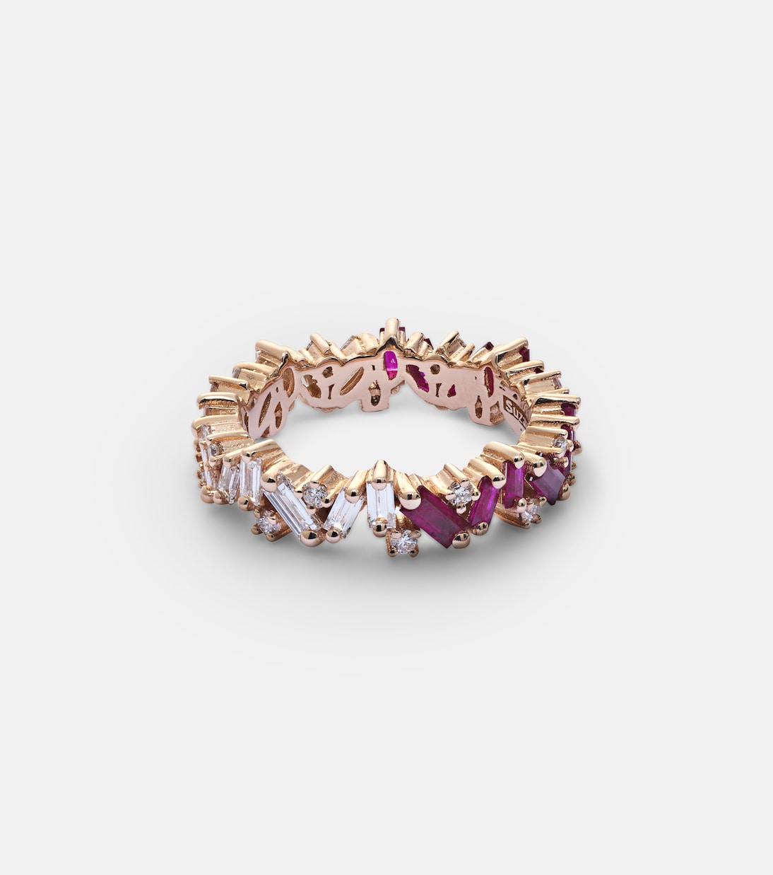 Anello in oro 18kt con rubini e diamanti bianchi | Suzanne Kalan