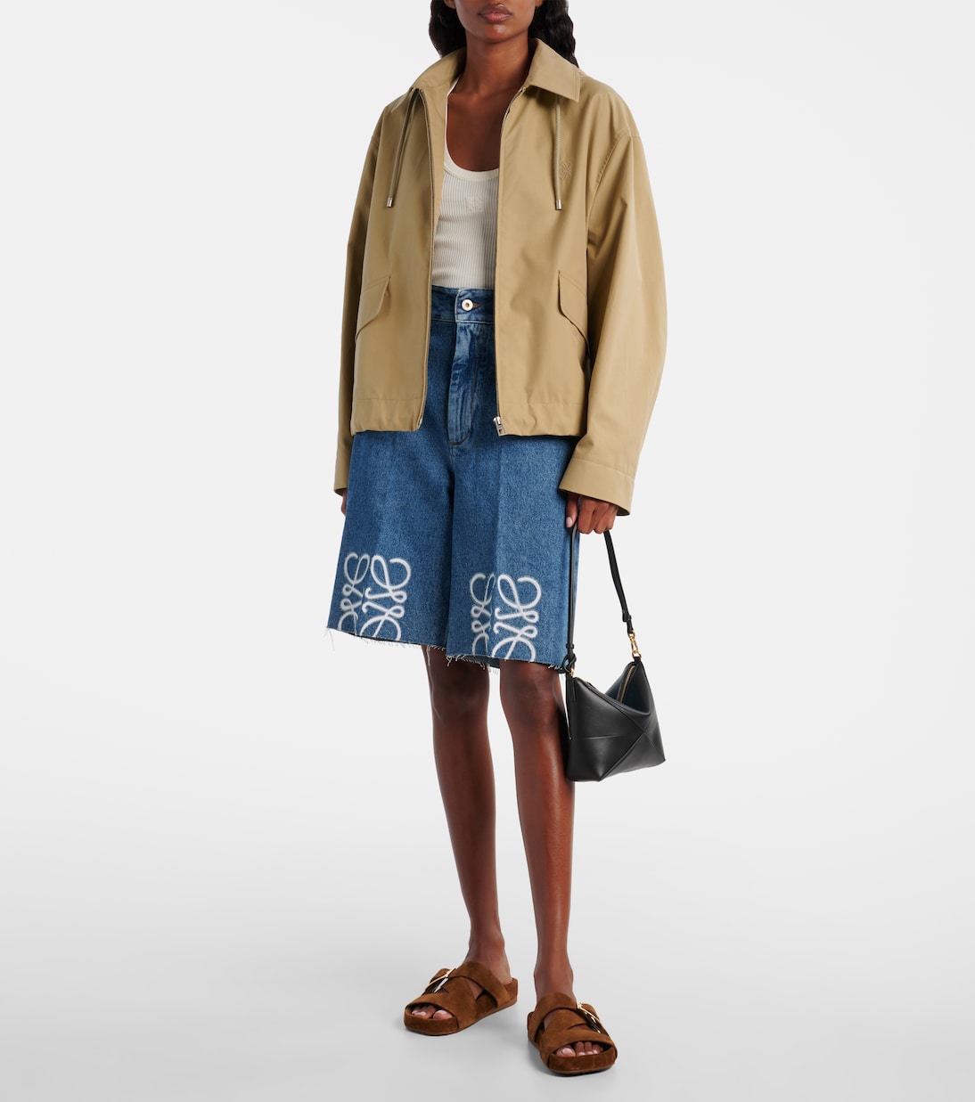 Schultertasche Puzzle Fold aus Leder | Loewe