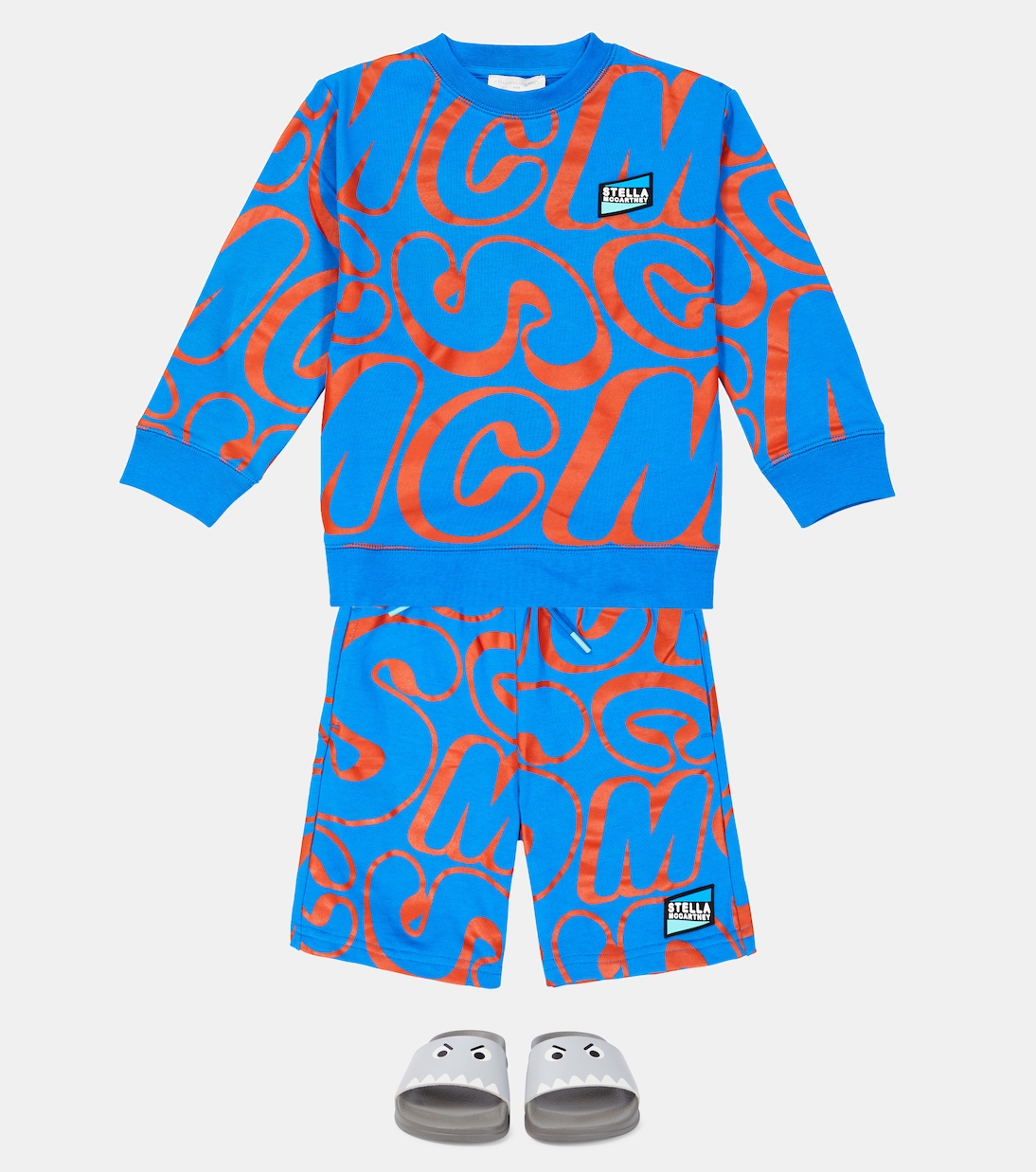 Sudadera y shorts de algodón estampados | Stella McCartney Kids