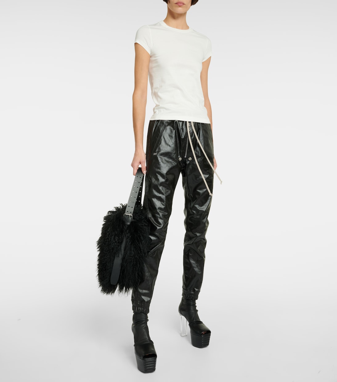 Camiseta cropped de jersey de algodón | Rick Owens