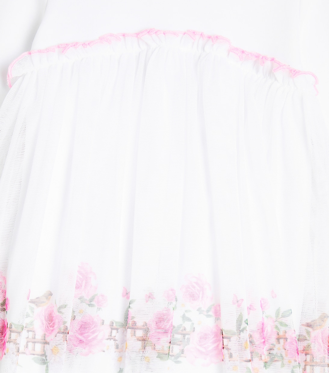 Bebé - body de algodón con adornos florales | Monnalisa