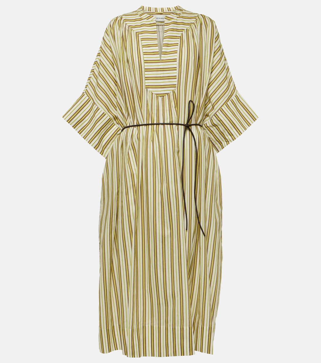 Striped cotton midi dress | Yves Salomon