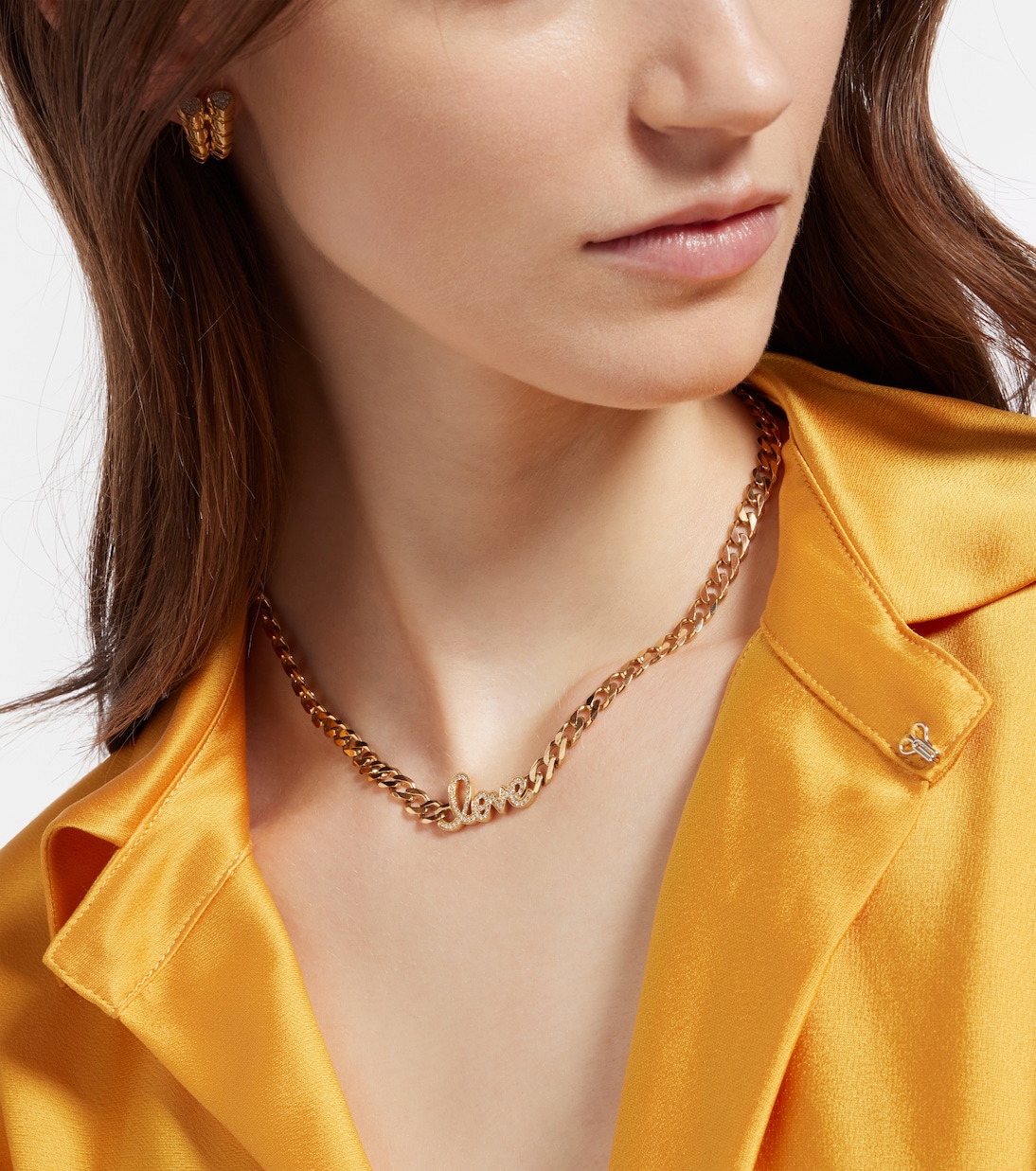 Collana in oro 14kt con design a scritta 