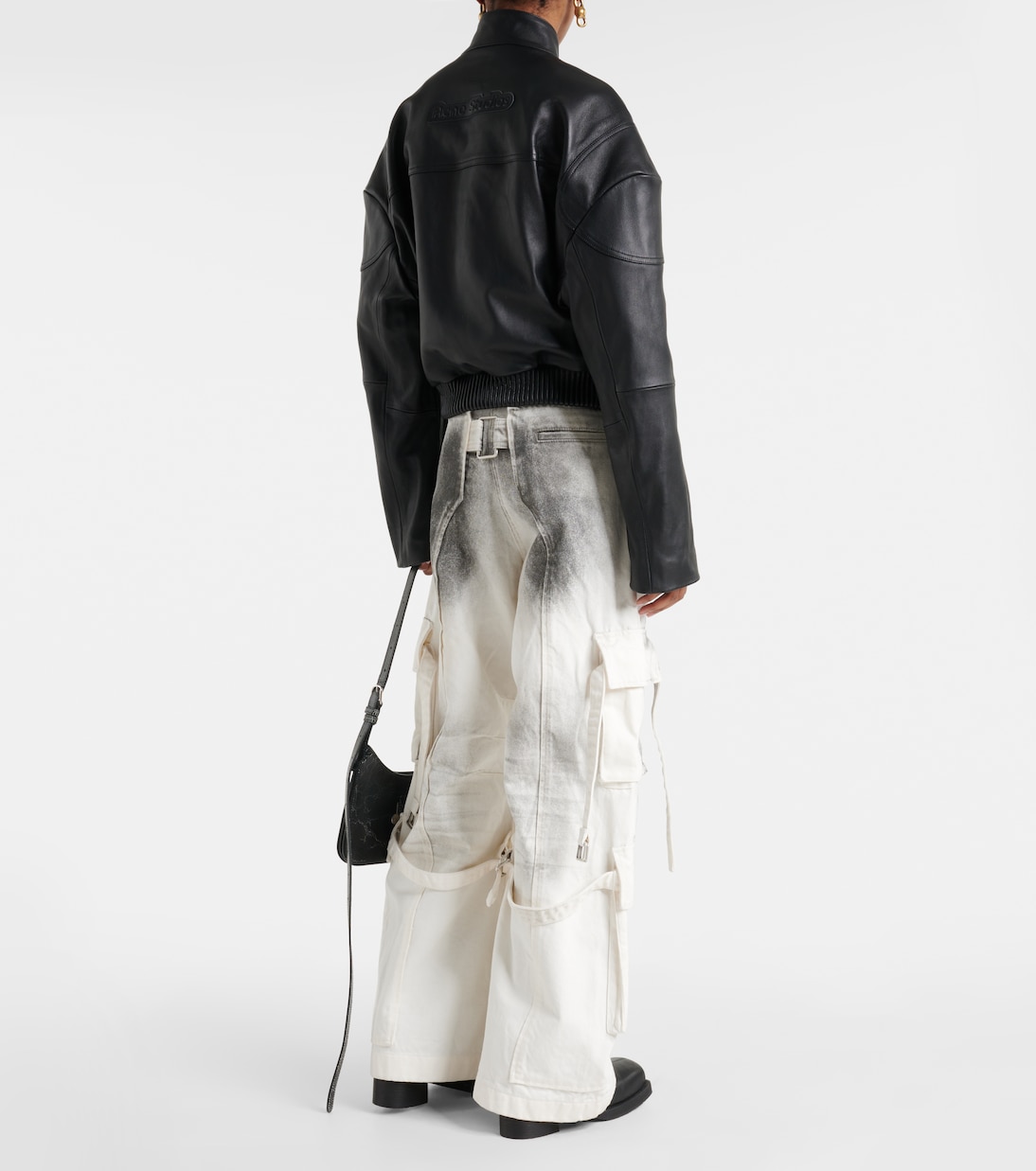 Veste en cuir à logo | Acne Studios