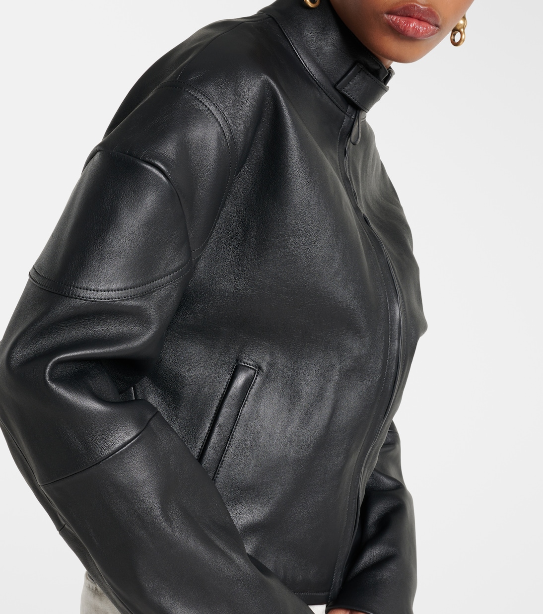 Veste en cuir à logo | Acne Studios