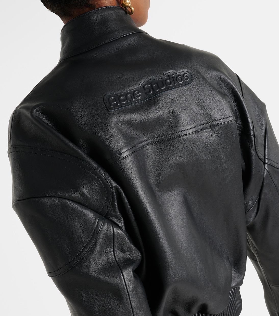 Veste en cuir à logo | Acne Studios
