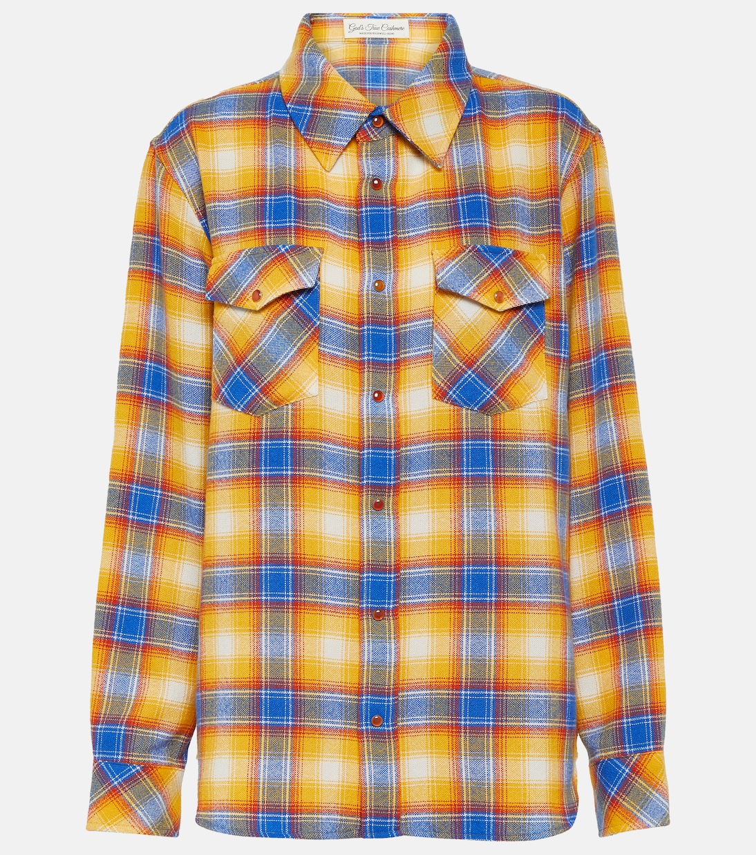 Camiseta de Cachemir God'S True con Estampado Tartán para Jóvenes Modernos