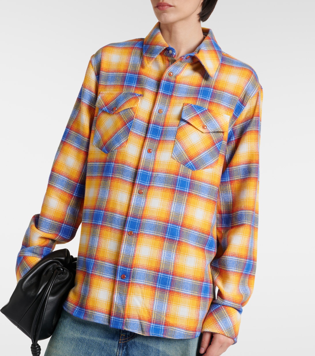 Camiseta de Cachemir God'S True con Estampado Tartán para Jóvenes Modernos