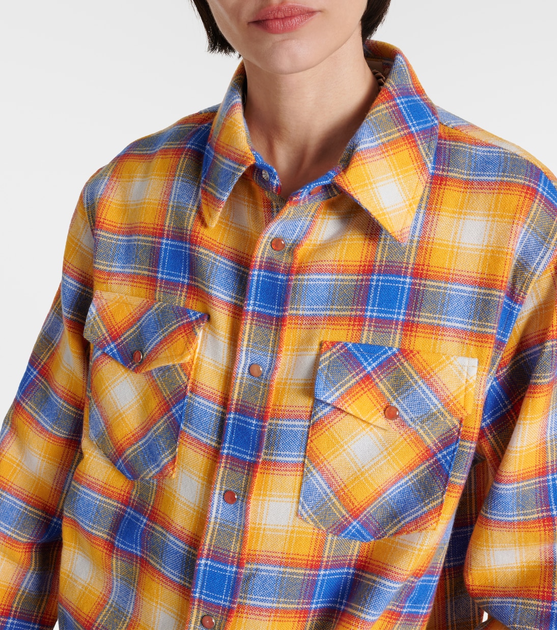 Camiseta de Cachemir God'S True con Estampado Tartán para Jóvenes Modernos