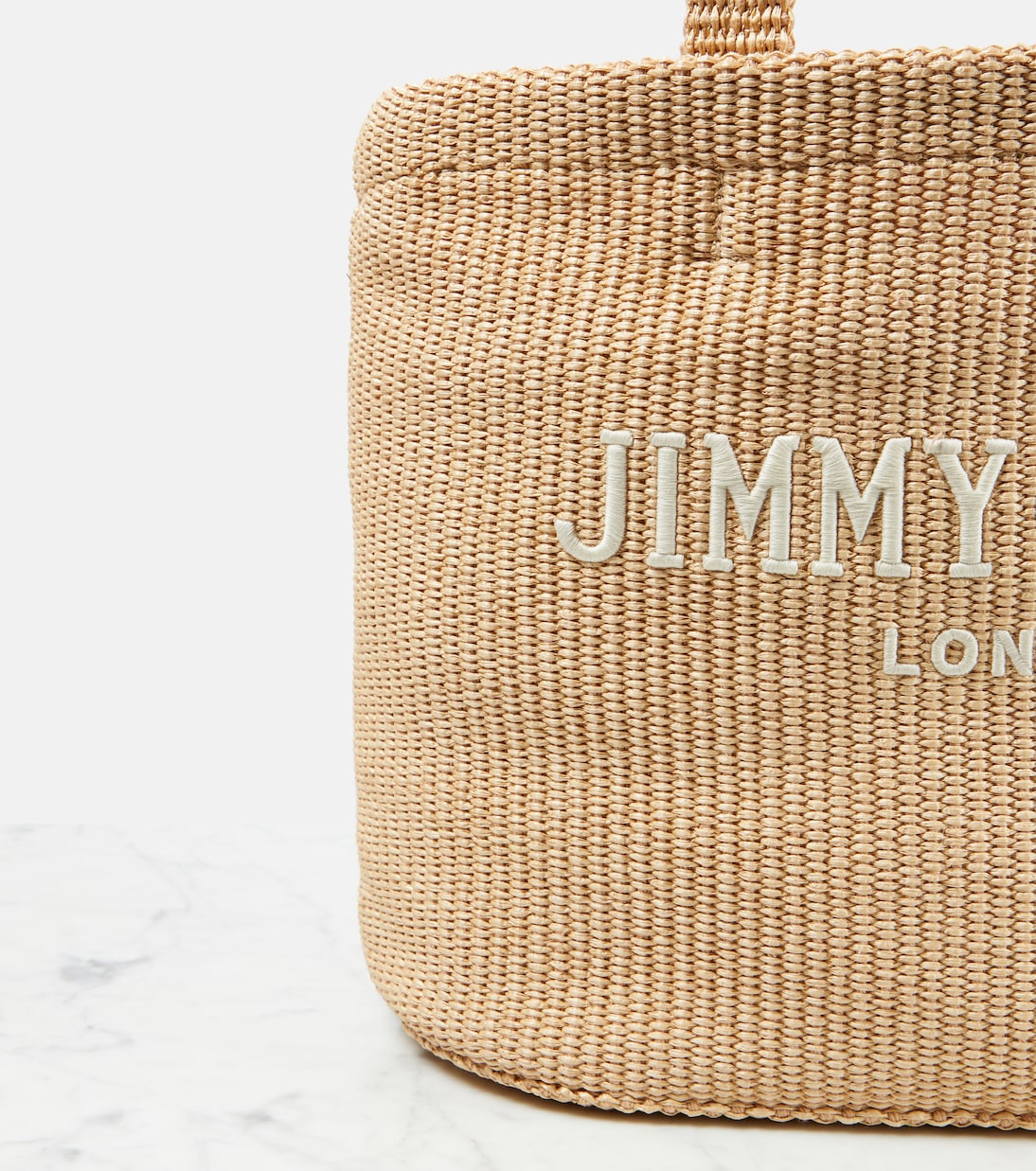 Borsa Beach in rafia con logo | Jimmy Choo