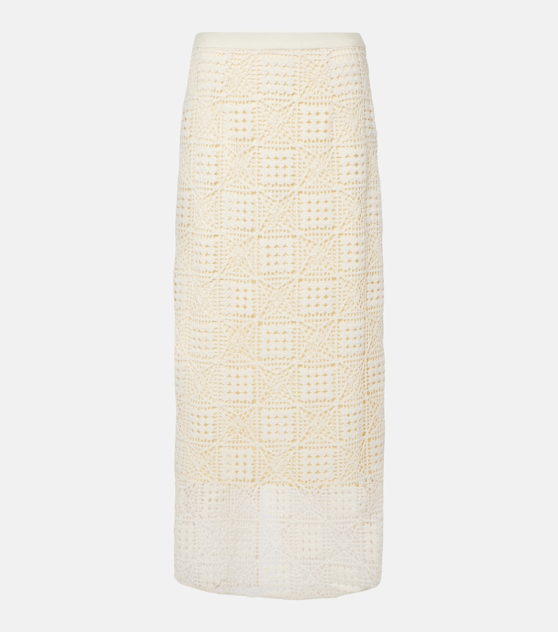 Gonna lunga Rayure in crochet di cotone | SIR