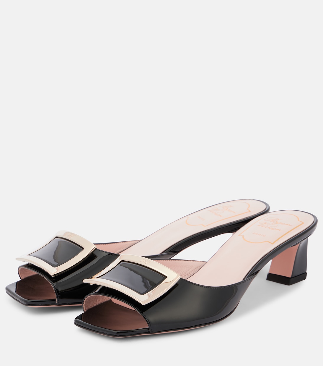 Trompette 45 patent leather mules | Roger Vivier