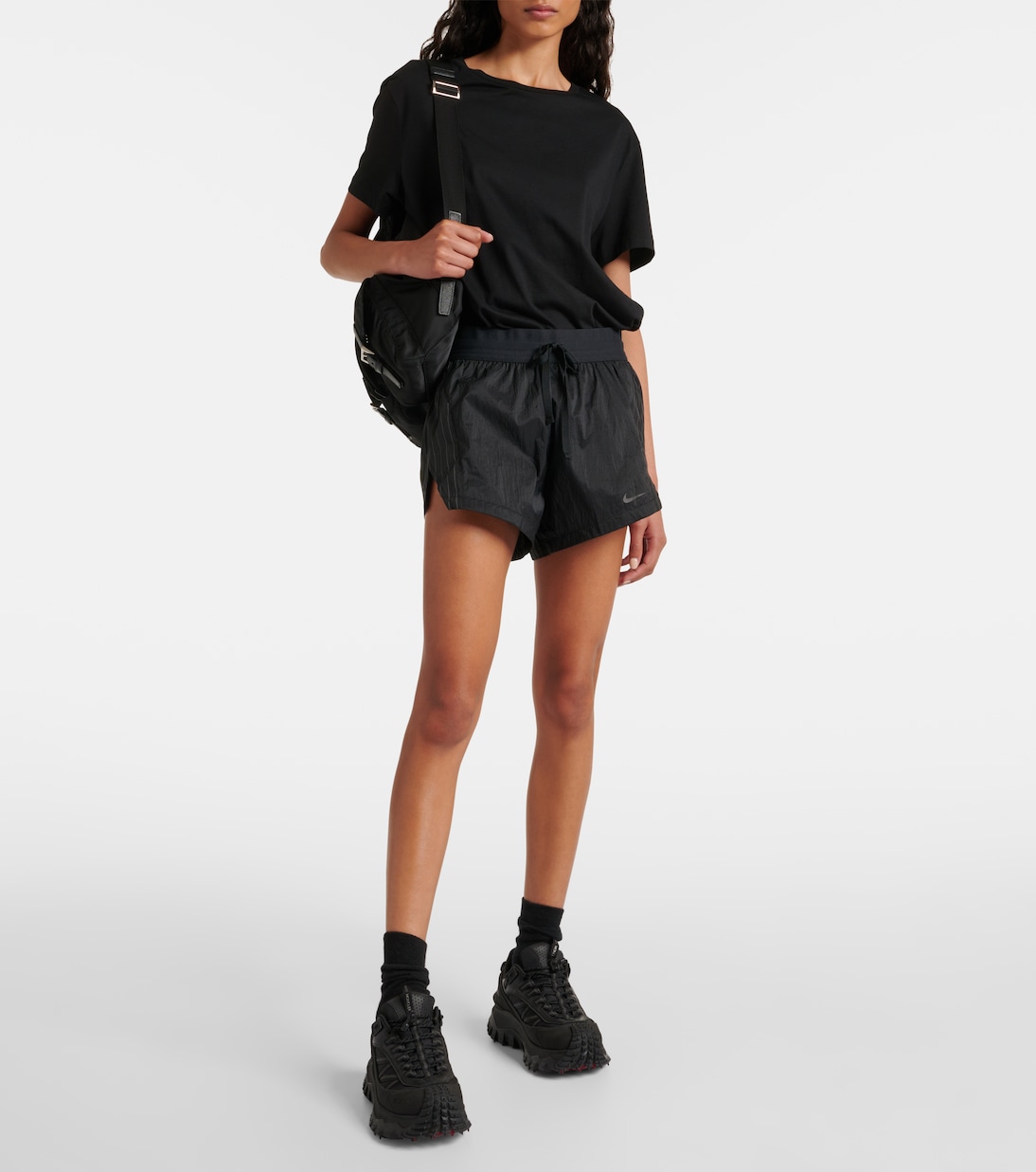 Pinstripe paneled running shorts | Nike