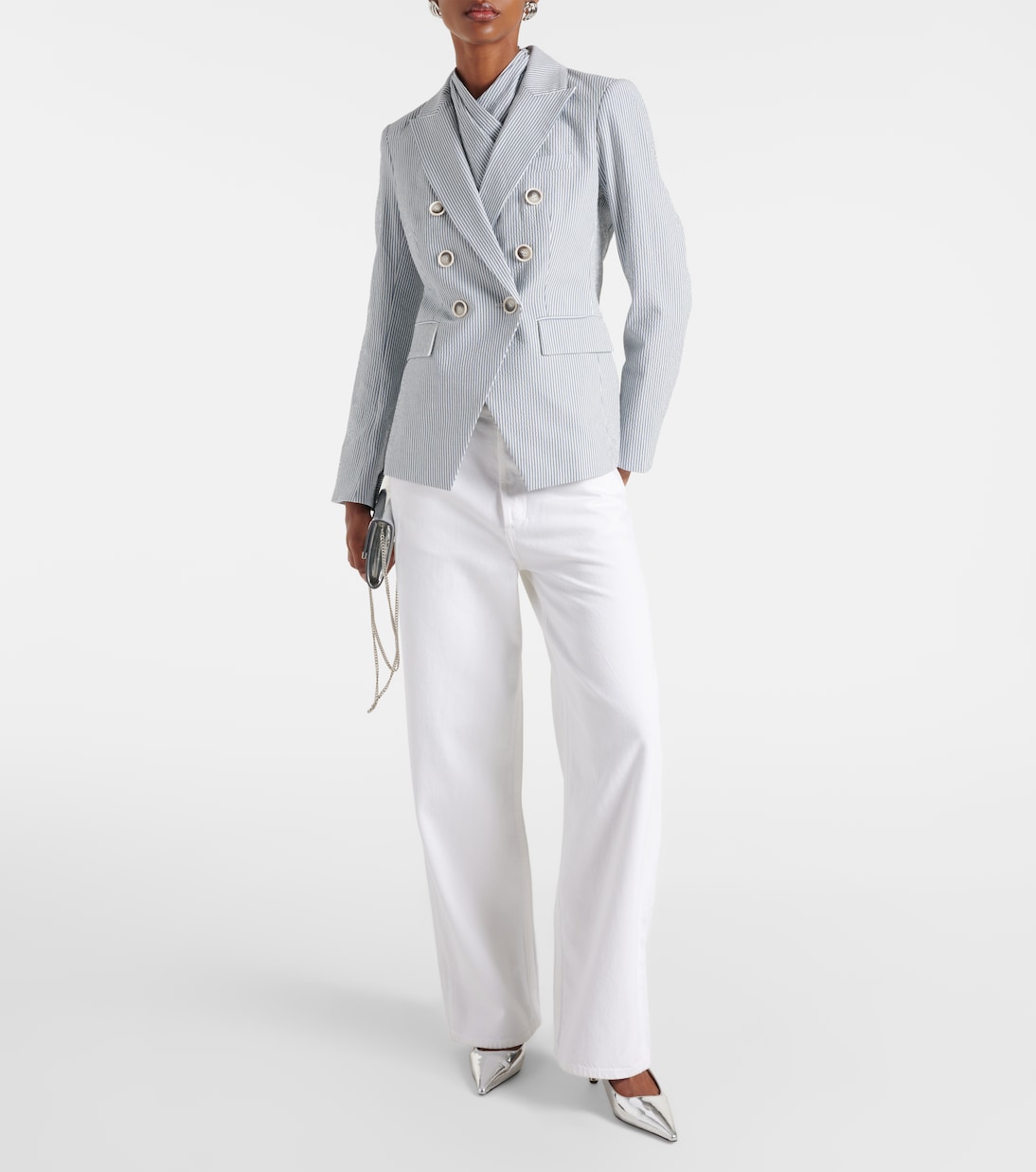 Blazer Miller in cotone a righe | Veronica Beard