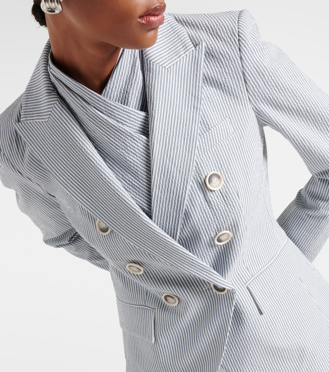 Blazer Miller in cotone a righe | Veronica Beard