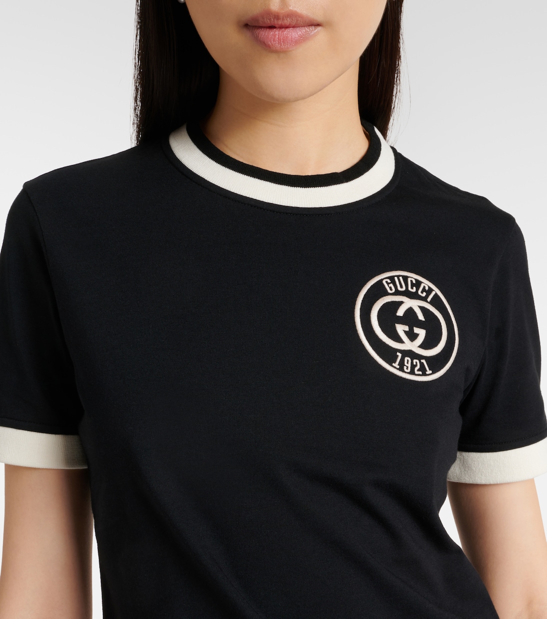 T-shirt Interlocking G in jersey di cotone  | Gucci