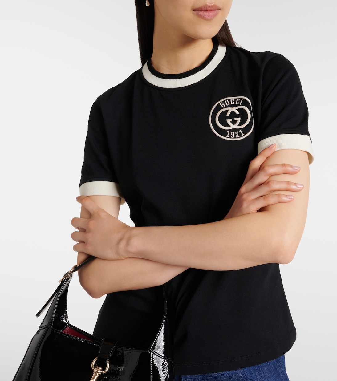 T-shirt Interlocking G in jersey di cotone  | Gucci