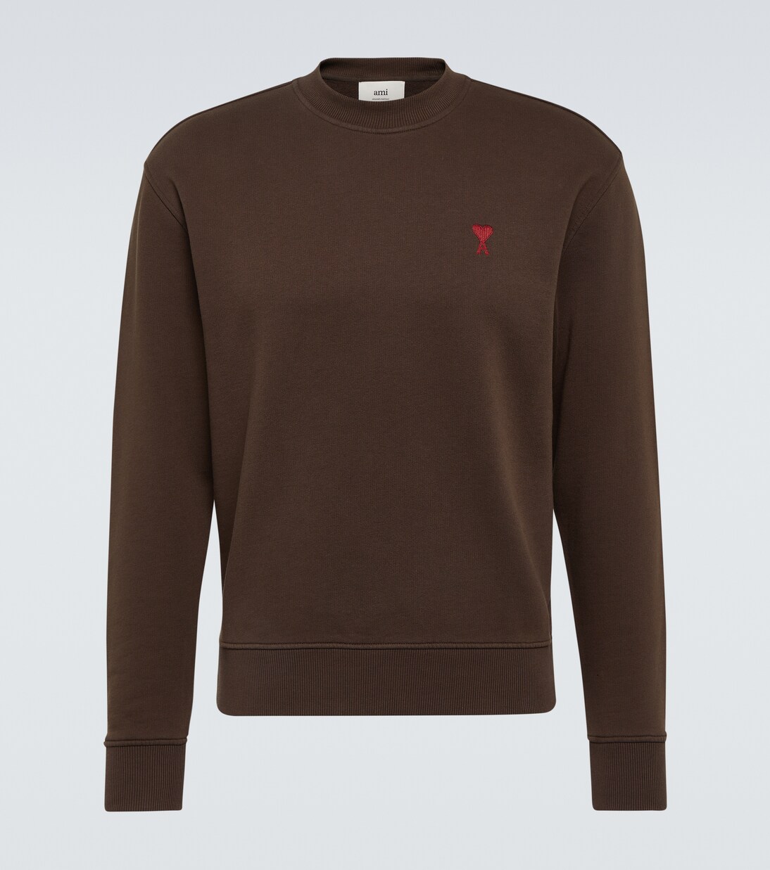 Pullover Ami de C ur aus Baumwoll Jersey in Braun Ami Paris Mytheresa