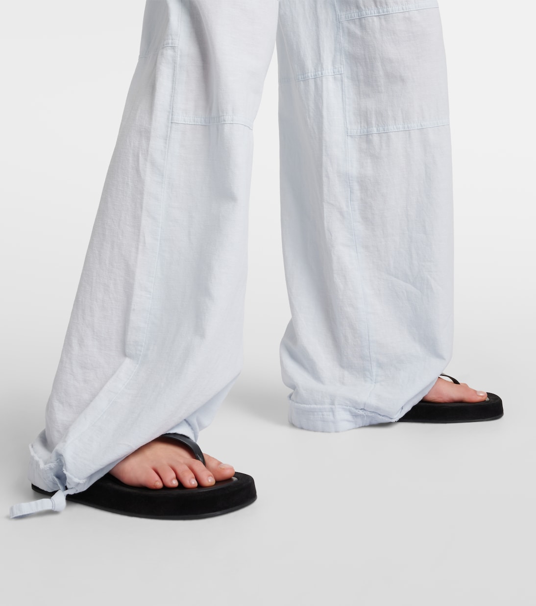 Pantaloni a gamba larga in cotone e lino | Acne Studios