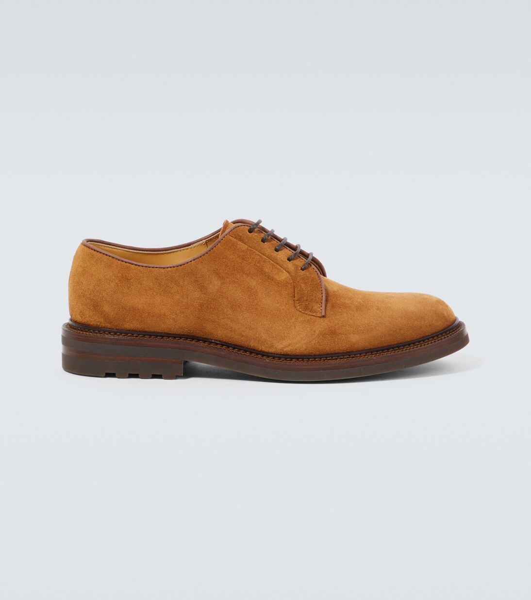 Stringate Derby in suede | Brunello Cucinelli