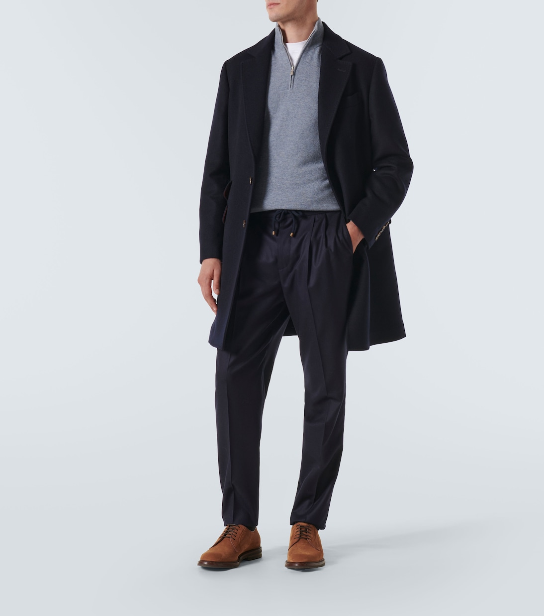 Stringate Derby in suede | Brunello Cucinelli