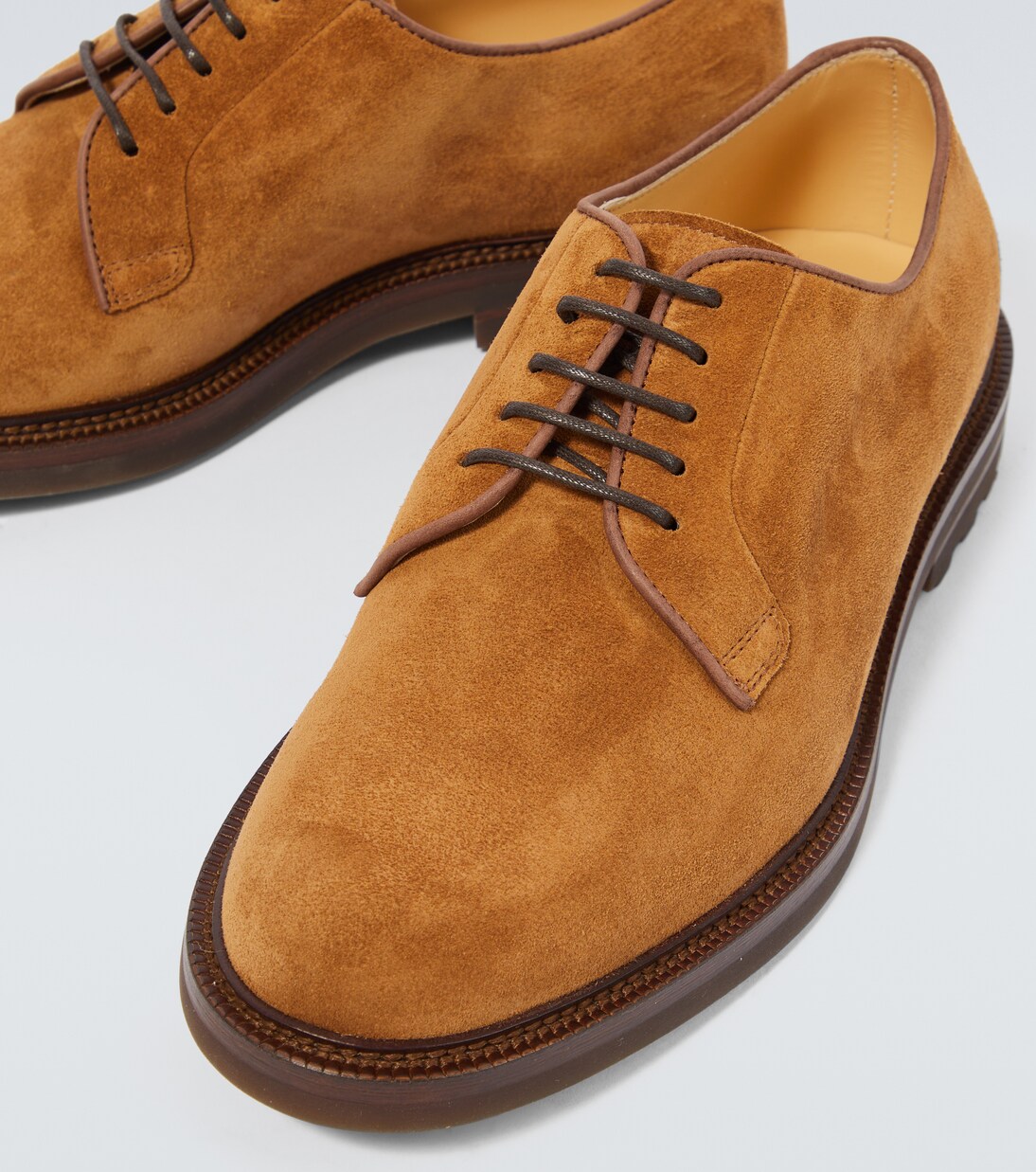 Stringate Derby in suede | Brunello Cucinelli