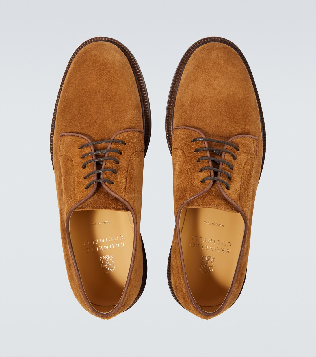 Stringate Derby in suede | Brunello Cucinelli