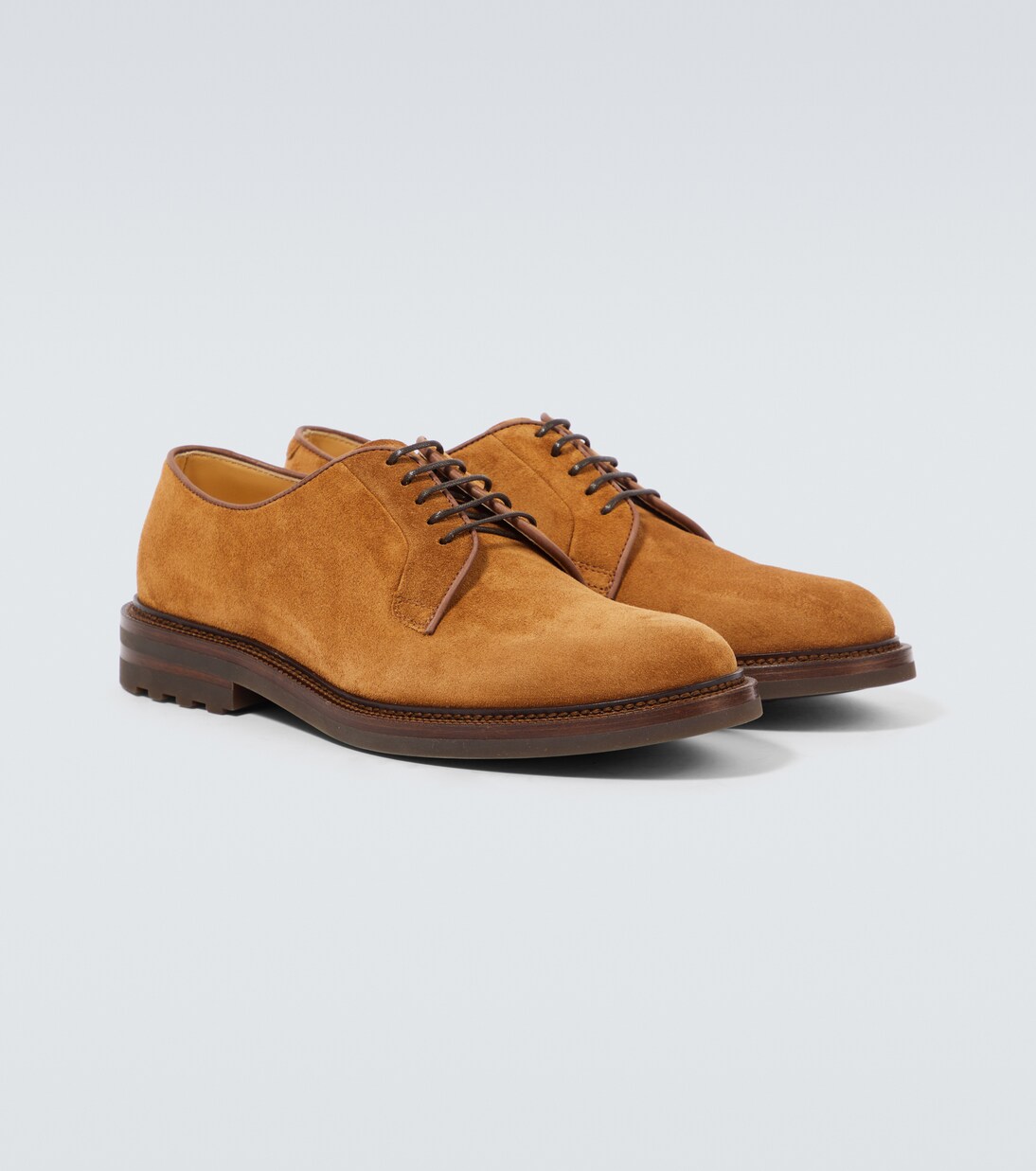 Stringate Derby in suede | Brunello Cucinelli