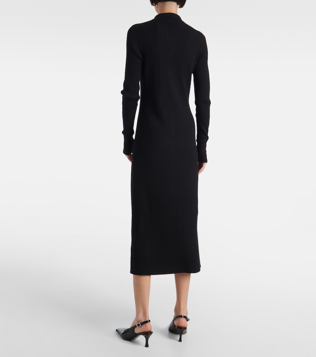 Vestido midi Phillips White Label de algodón | Proenza Schouler