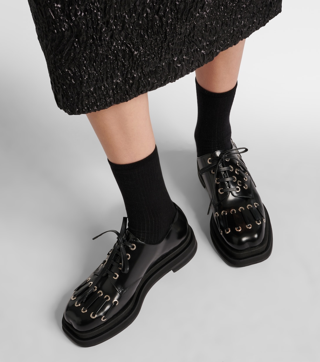 Stringate Heart Toe in pelle con platform | Simone Rocha
