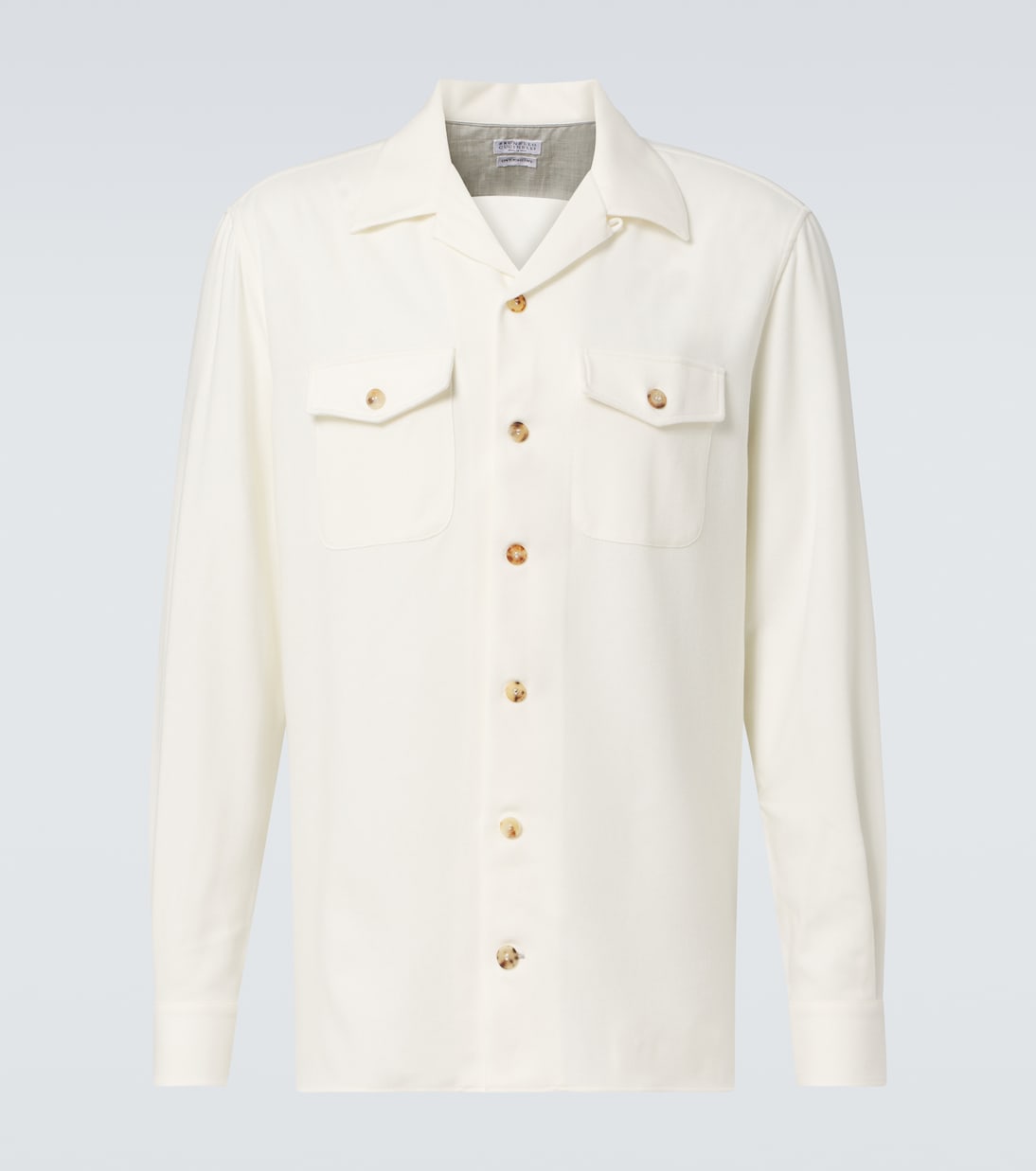 Giacca camicia in lana e cashmere | Brunello Cucinelli