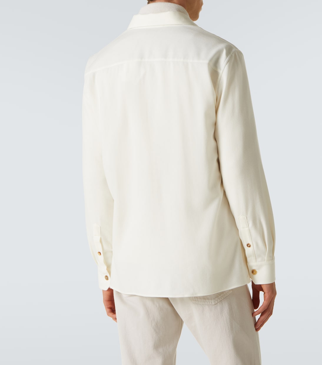 Giacca camicia in lana e cashmere | Brunello Cucinelli