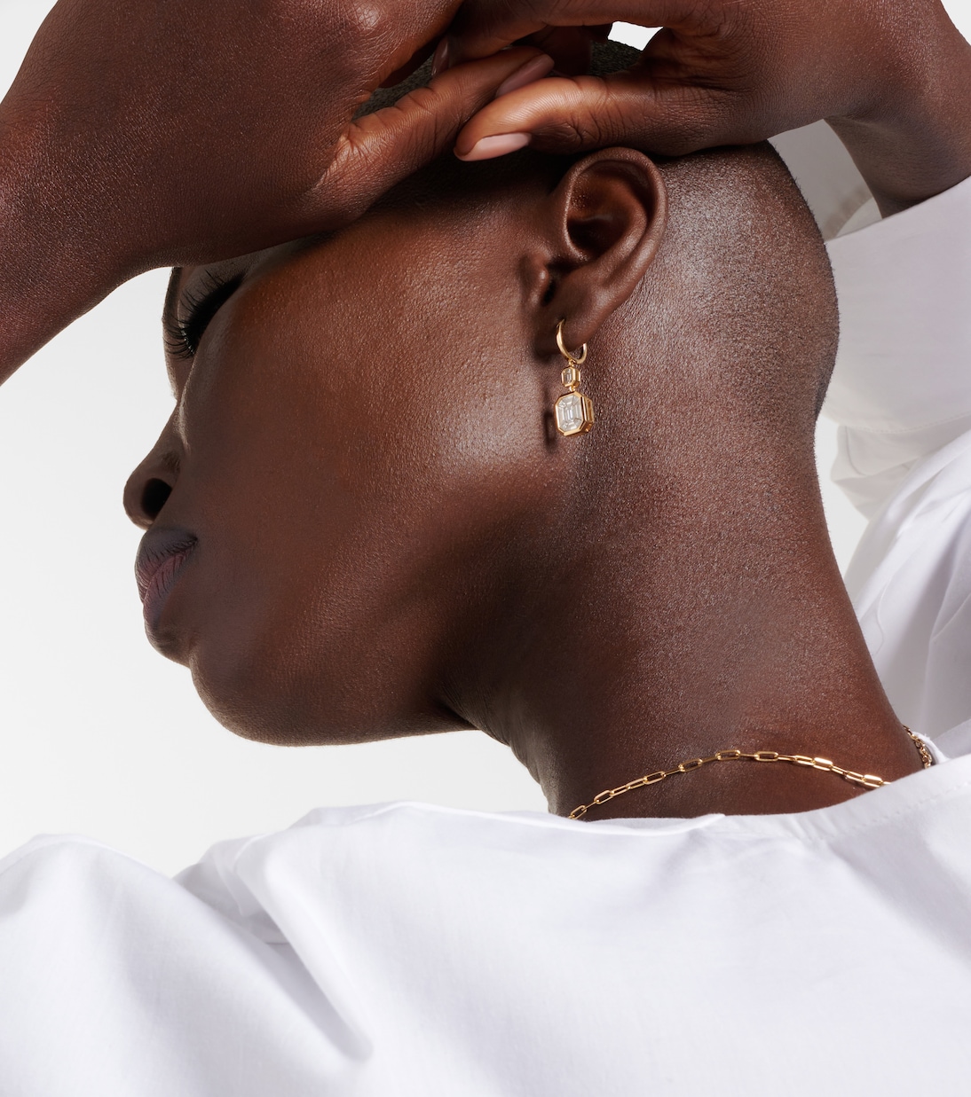 Boucles d'oreilles Illusion en or 18 ct et diamants | Shay Jewelry