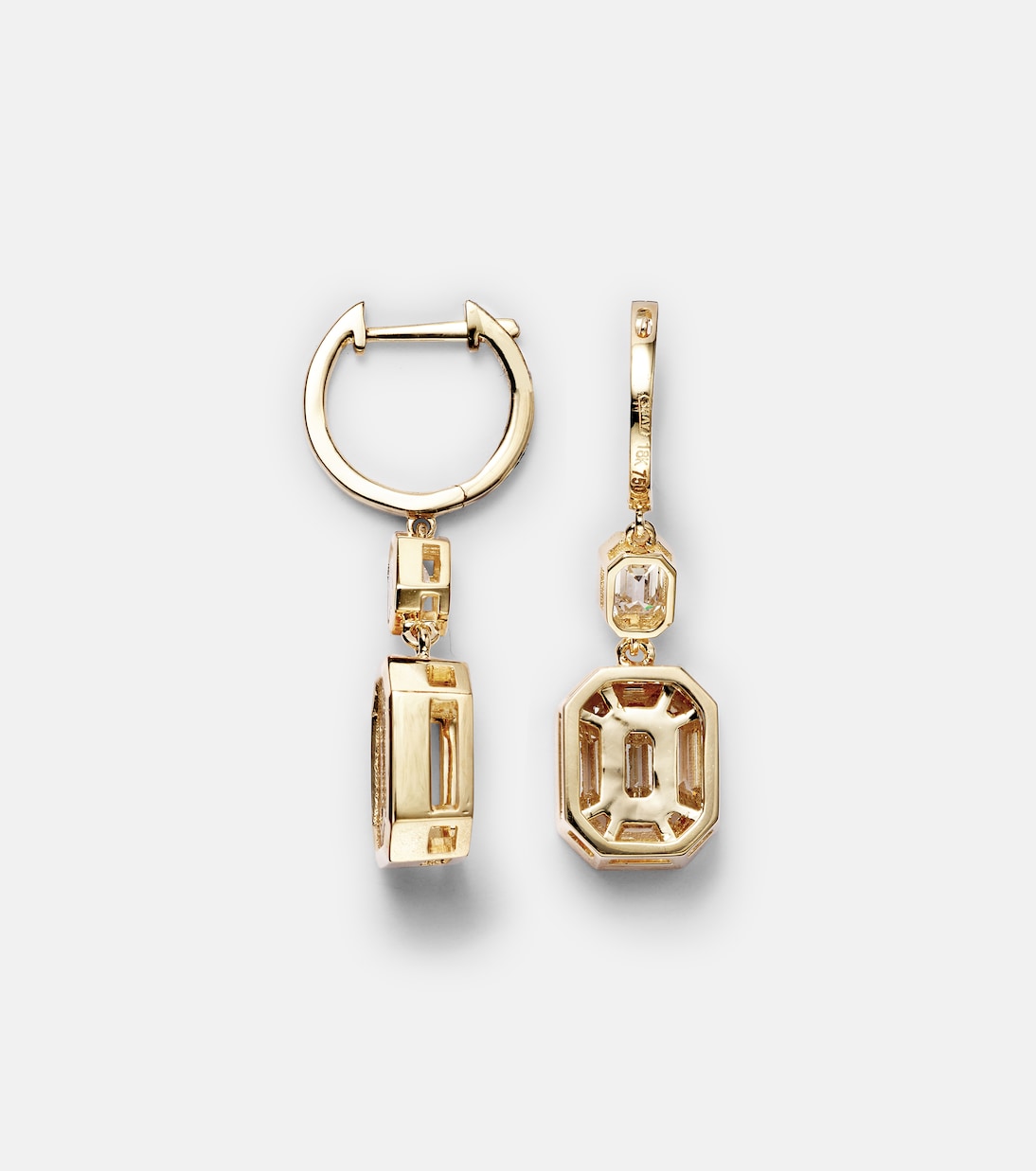 Boucles d'oreilles Illusion en or 18 ct et diamants | Shay Jewelry