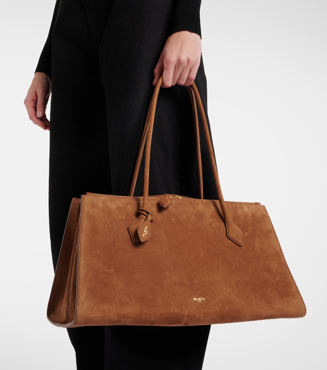 Borsa a spalla Le Teckel in suede | Alaïa