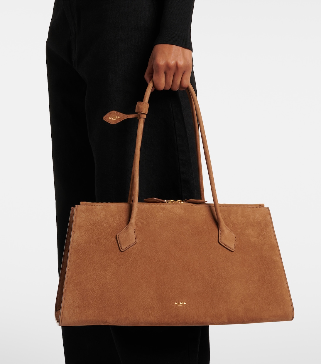 Borsa a spalla Le Teckel in suede | Alaïa