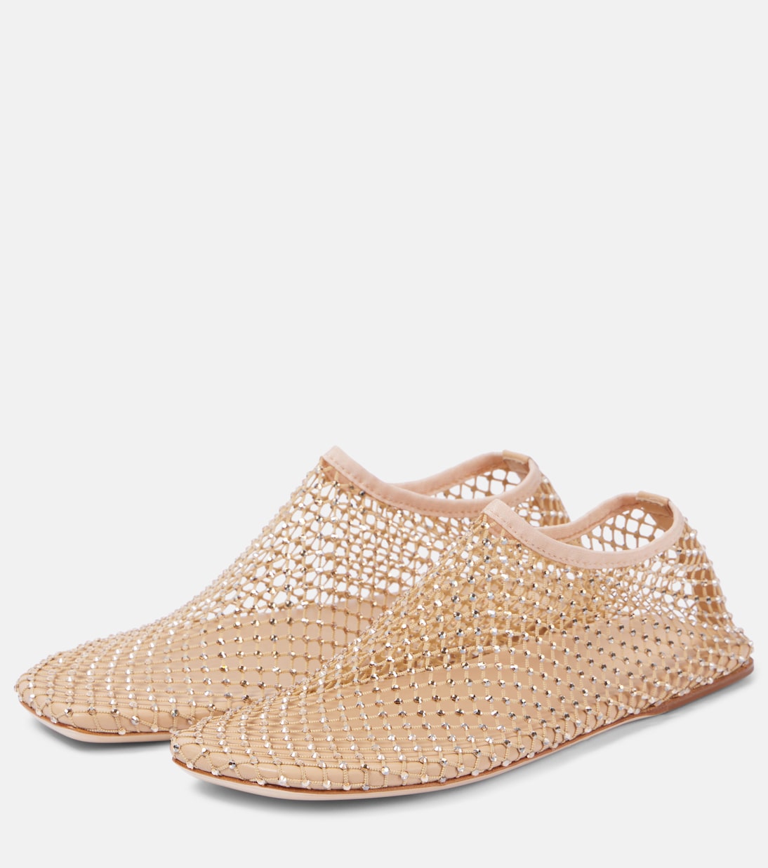 Ballerine Minette in mesh con cristalli | Christopher Esber