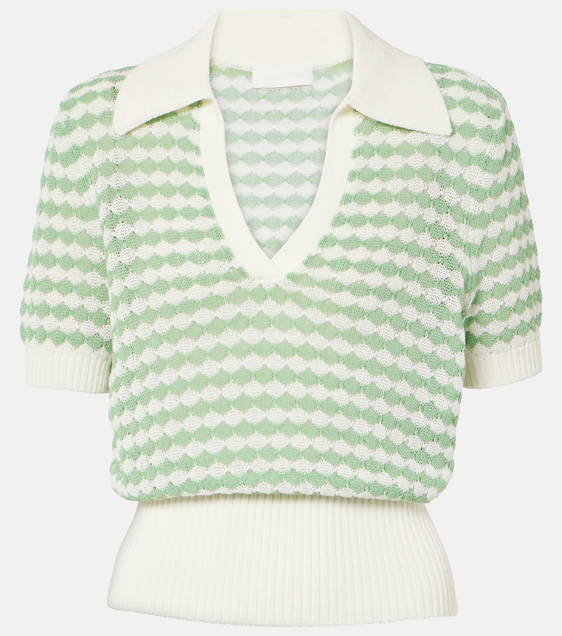 Polo Everley de punto de mezcla de algodón | Zimmermann