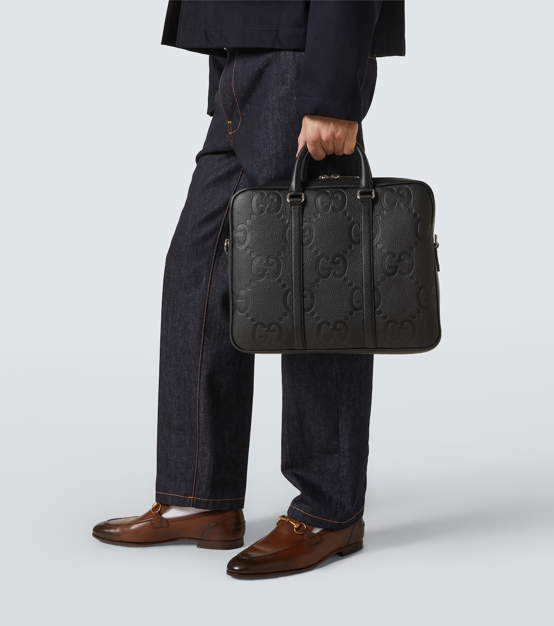 Jumbo GG leather briefcase | Gucci