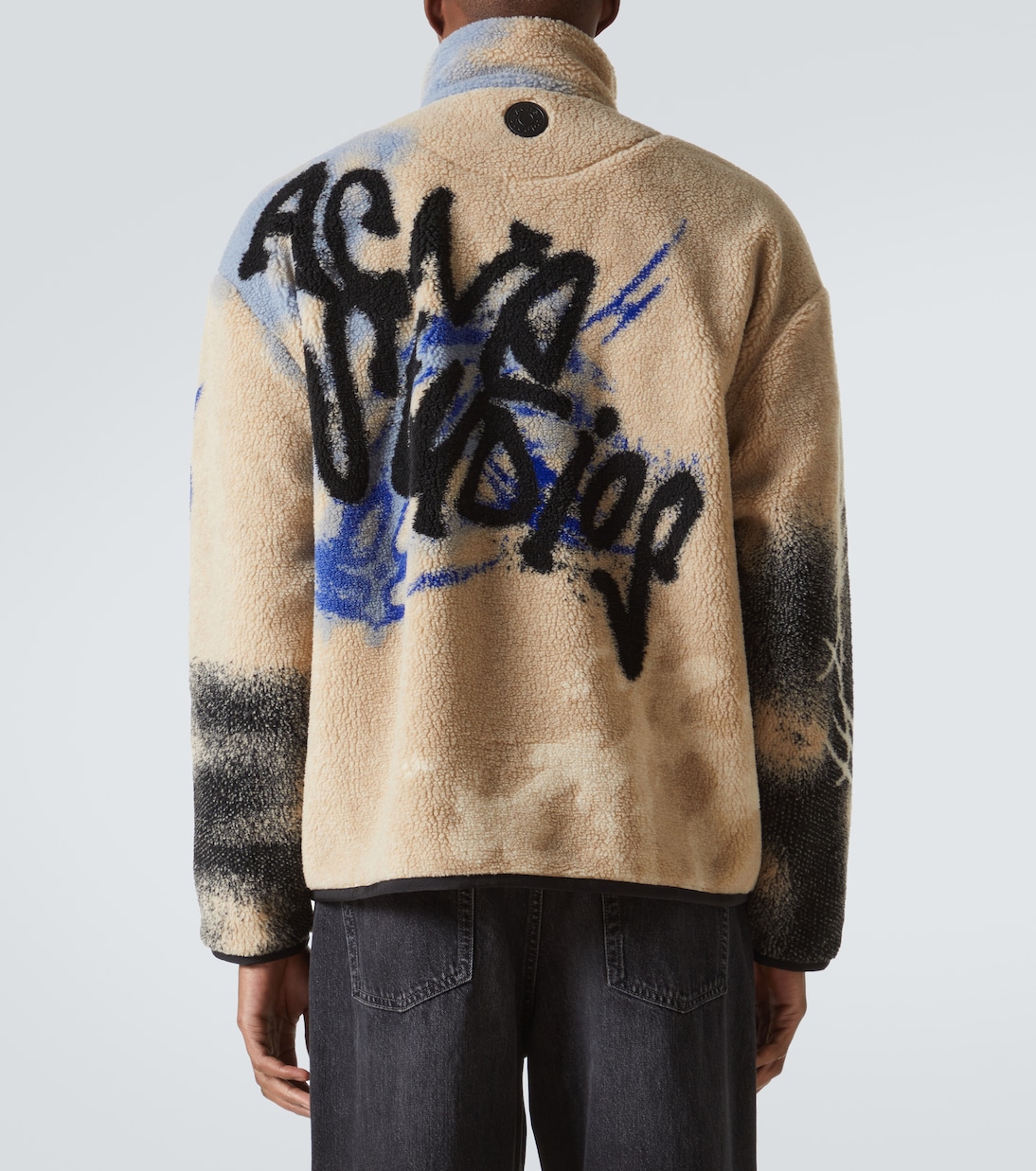 Teddy jacquard fleece zip-up jacket | Acne Studios
