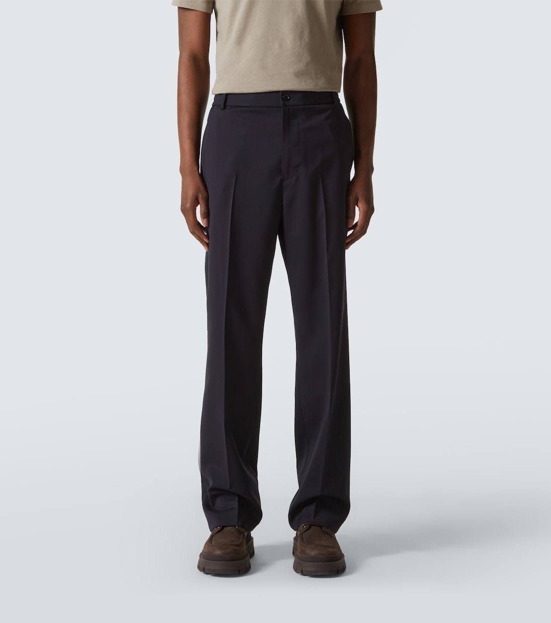 Sportivo wool-blend straight pants | Moncler