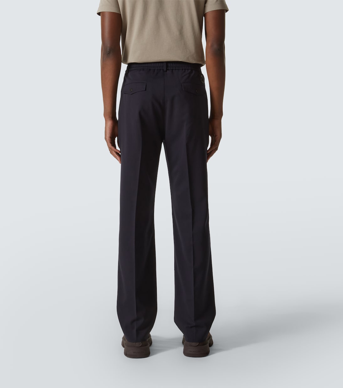 Sportivo wool-blend straight pants | Moncler