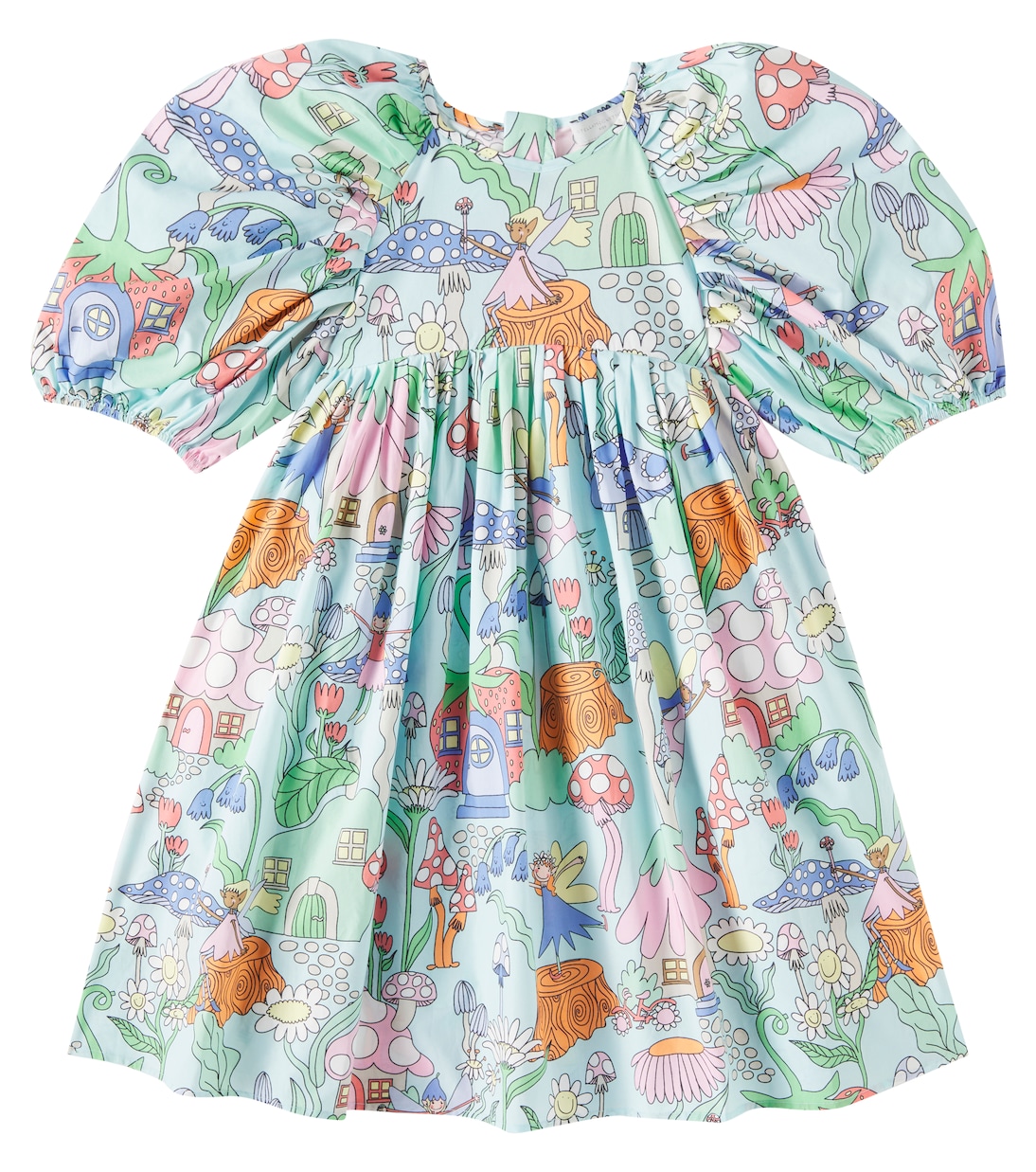 Abito in cotone con stampa floreale | Stella McCartney Kids