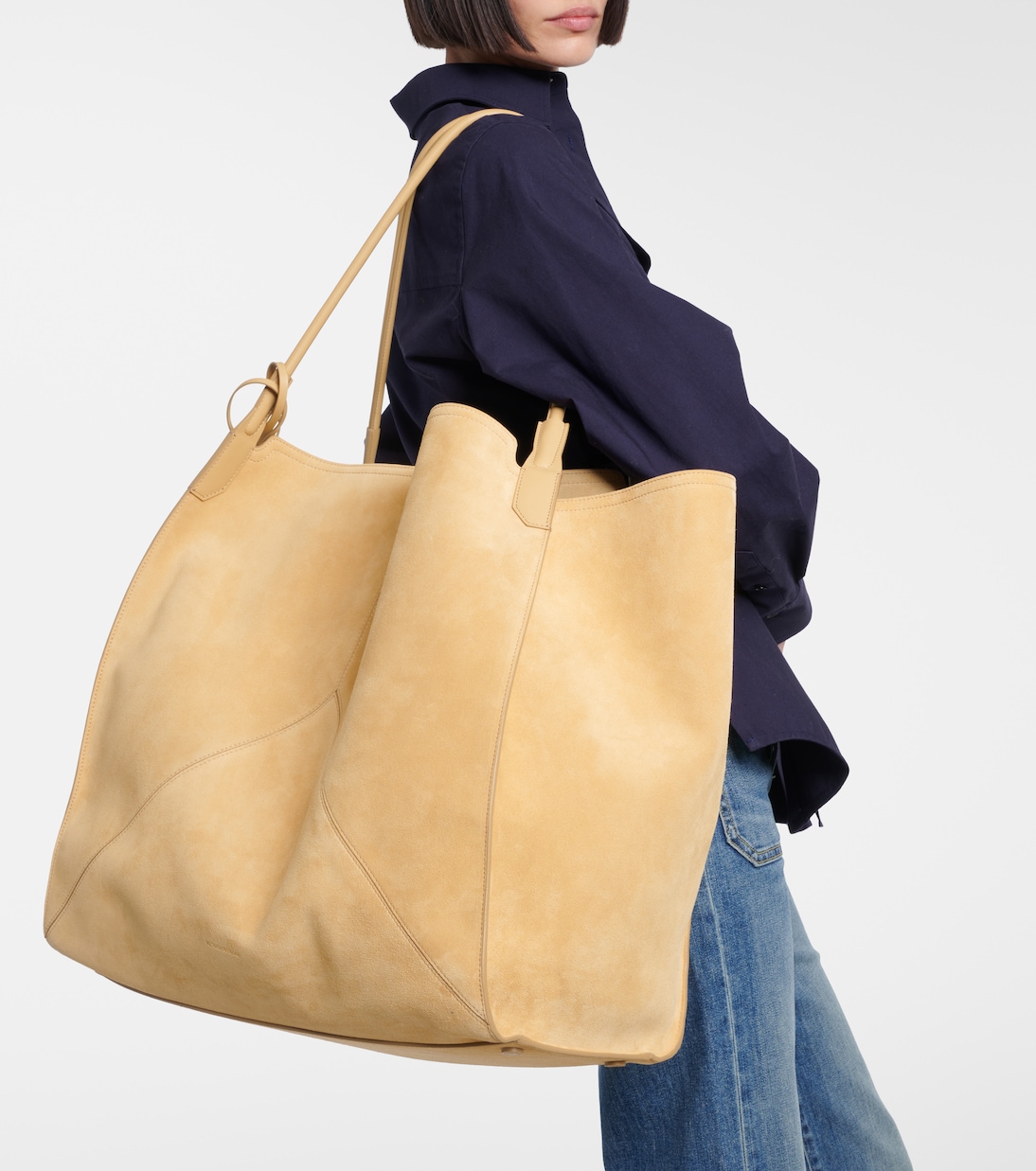 Cabas Victoria XL en daim | Victoria Beckham