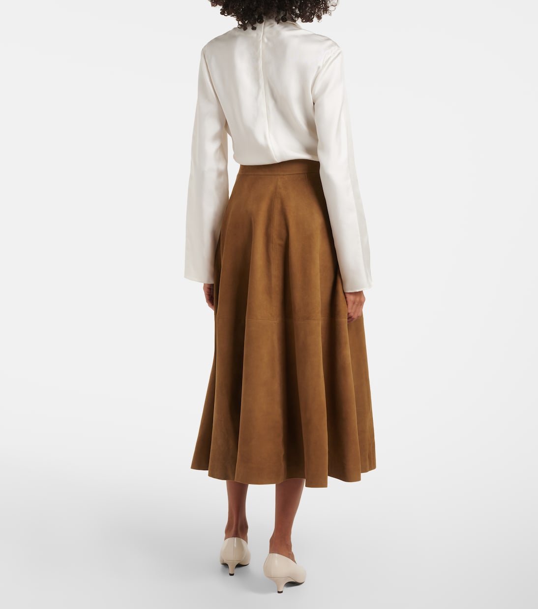 Suede midi skirt | Róhe