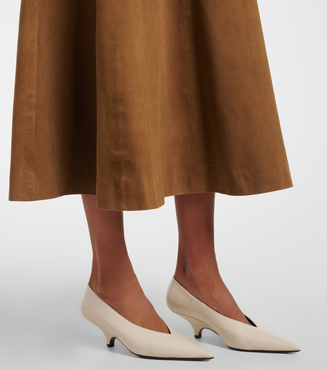Suede midi skirt | Róhe