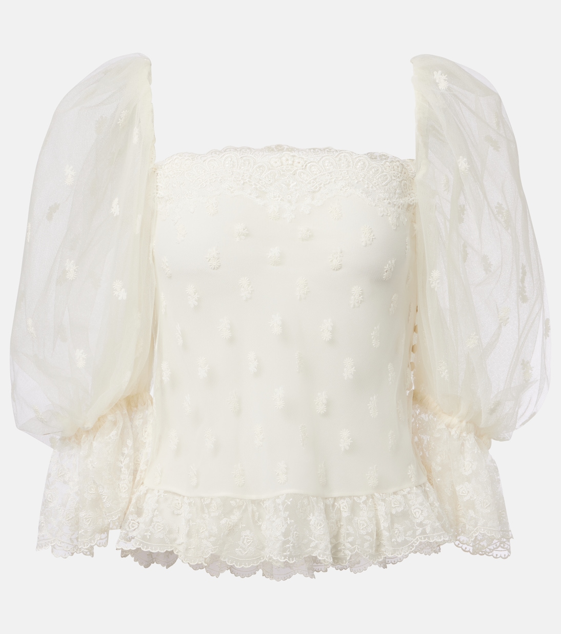 Embroidered lace blouse | Chloé