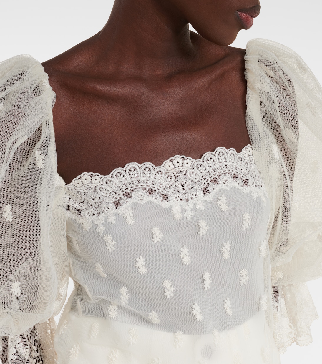 Embroidered lace blouse | Chloé