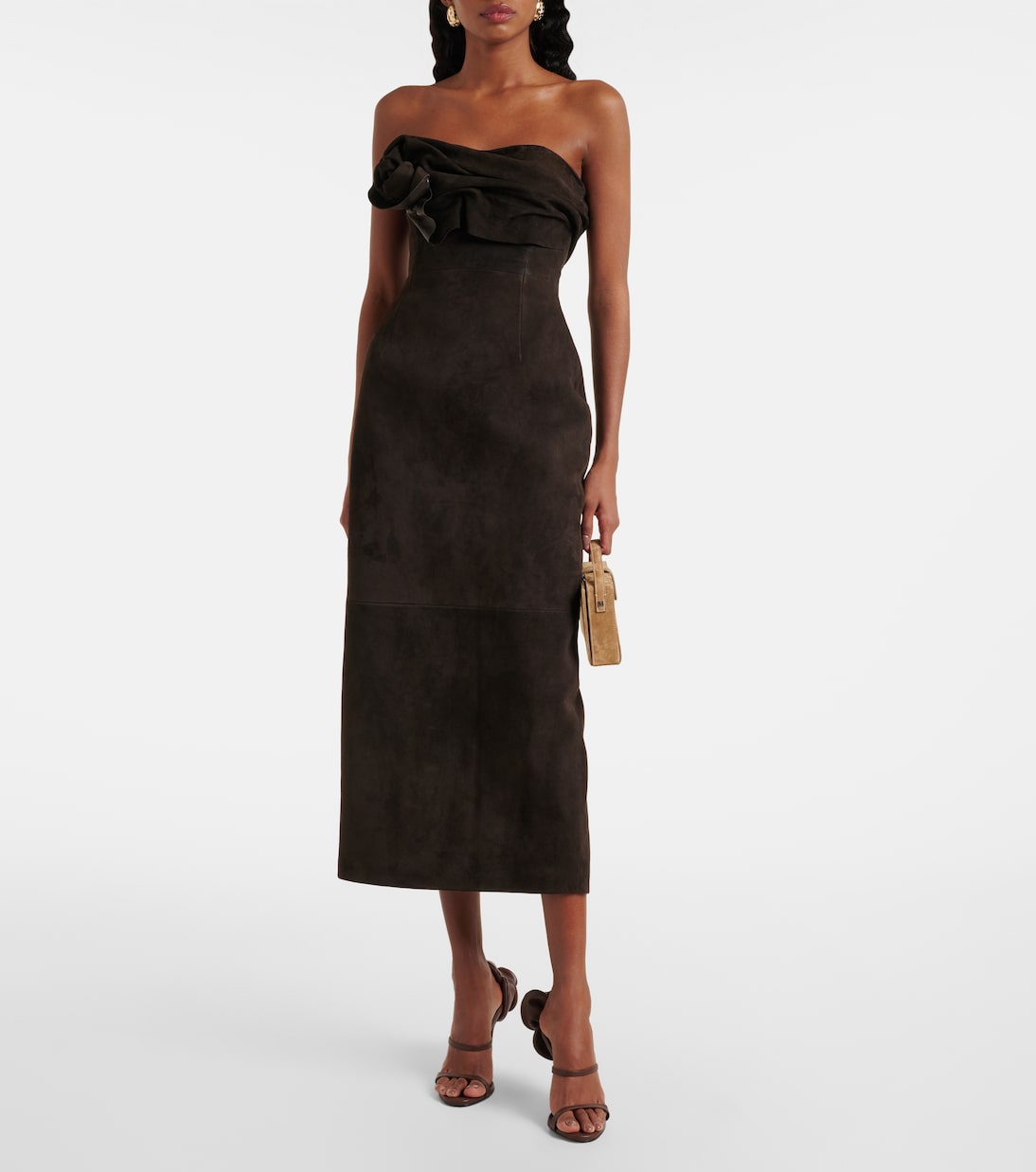 Robe midi en daim | Magda Butrym
