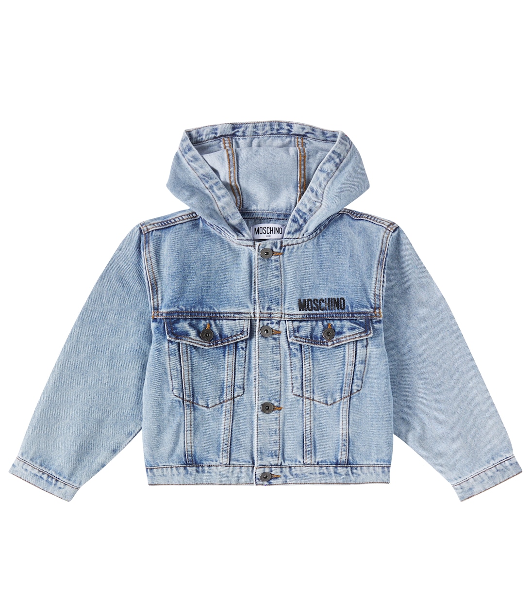جاكيت بهودي من الدنيم بلوغو | Moschino Kids
